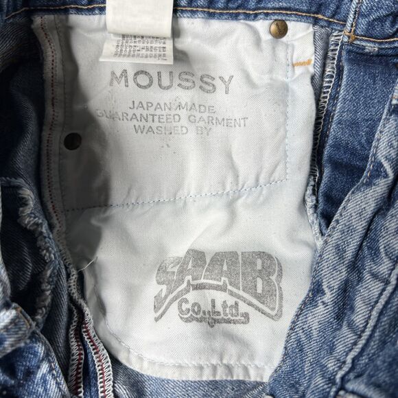 Moussy Vintage Bowie Selvedge Patch Tapered Straight Jeans Womens Size 26 - Picture 6 of 14